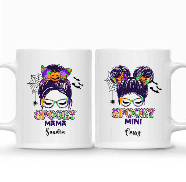 Personalized Halloween Spooky Mama and Mini Pumpkin Mug