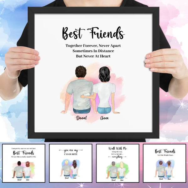Personalized Female & Male Bestfriends Poster