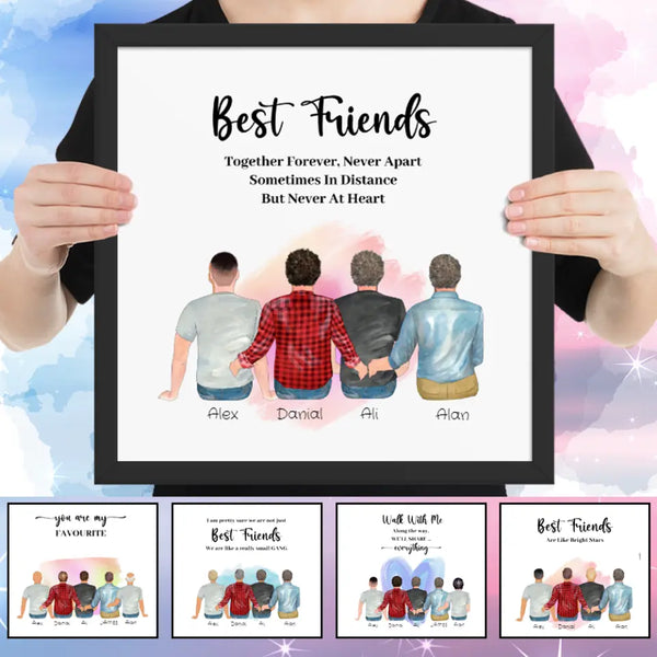 Personalized Male Best Friends Poster
