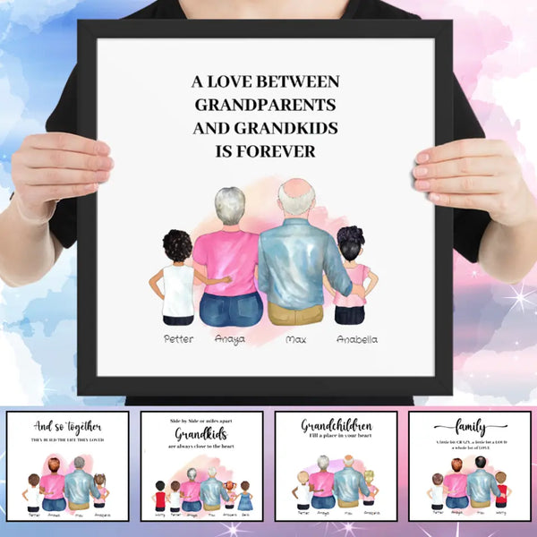 Personalized Grandparents with Grandkids poster