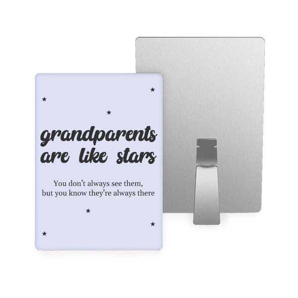 Grandparents Are Like Stars Metal Photo Prints - Phrase Decor Pictures - Minimalist Decor Pictures