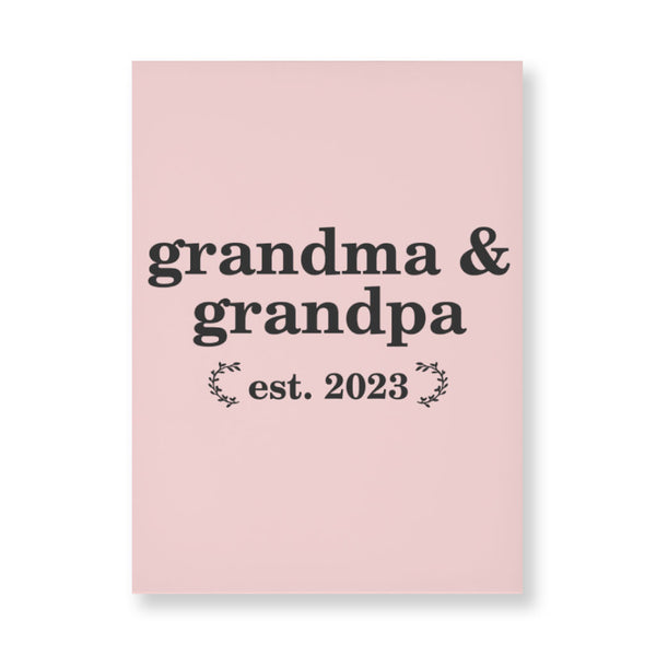 Grandma and Grandpa Wall Picture - Word Art Stretched Canvas - Unique Wall Art