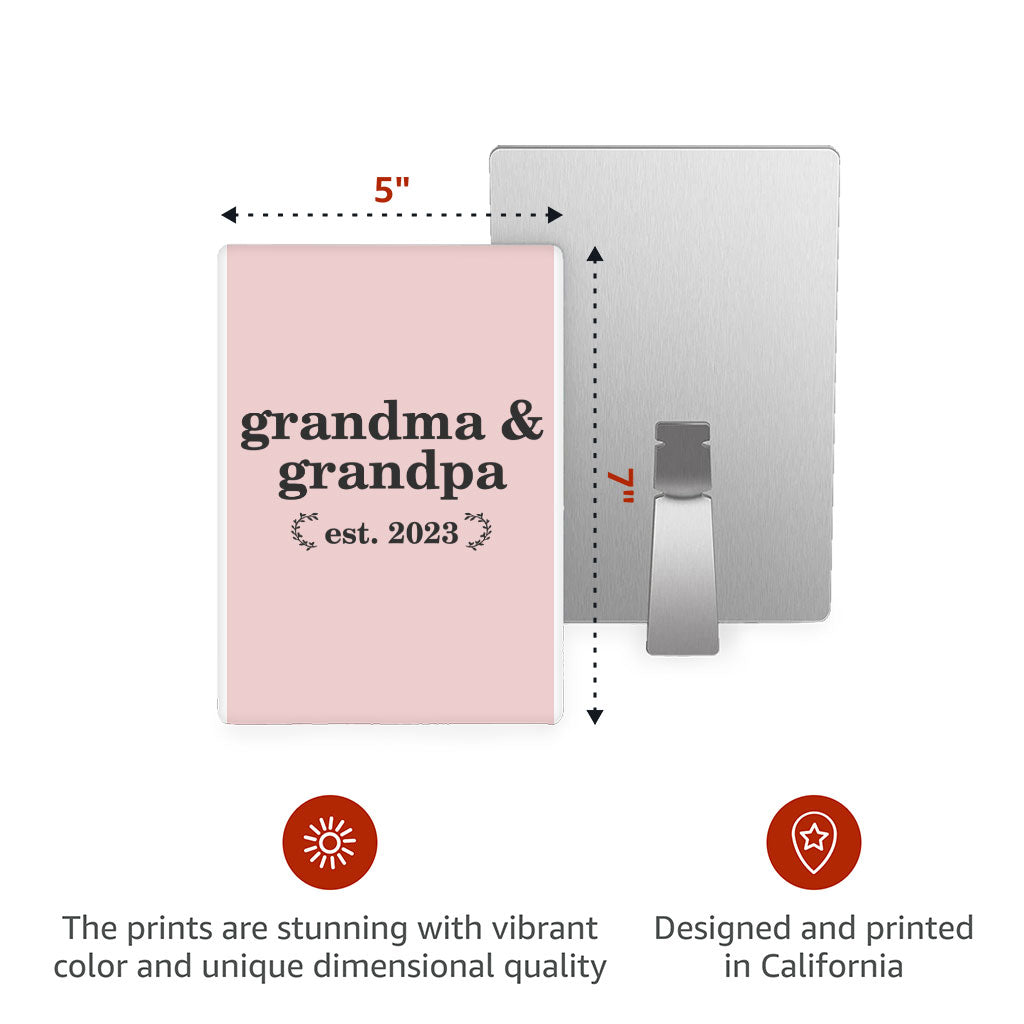 Grandma and Grandpa Metal Photo Prints - Word Art Decor Pictures - Unique Decor Pictures