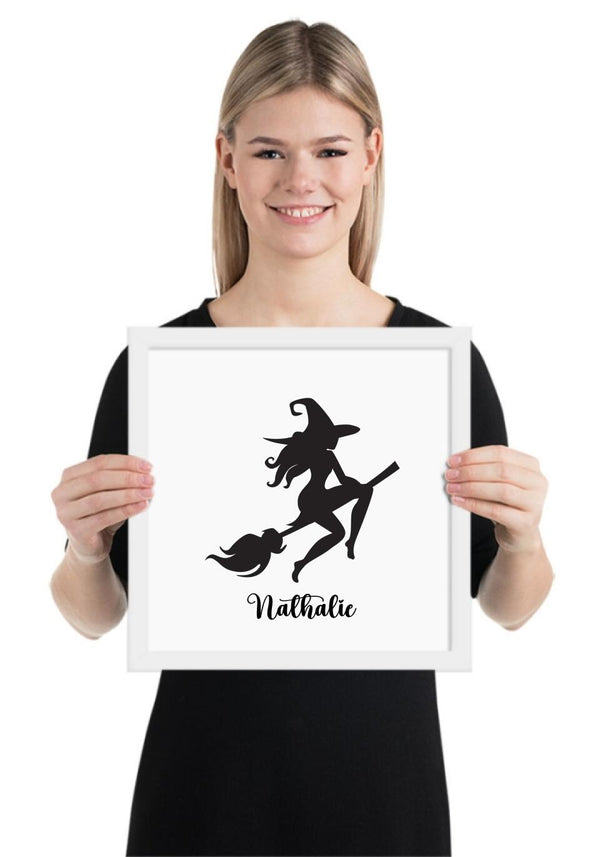 Personalized Halloween Witch Mom With Name Poster