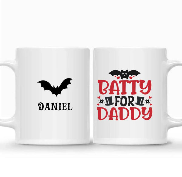 Personalized Halloween Batty for Dad Mug
