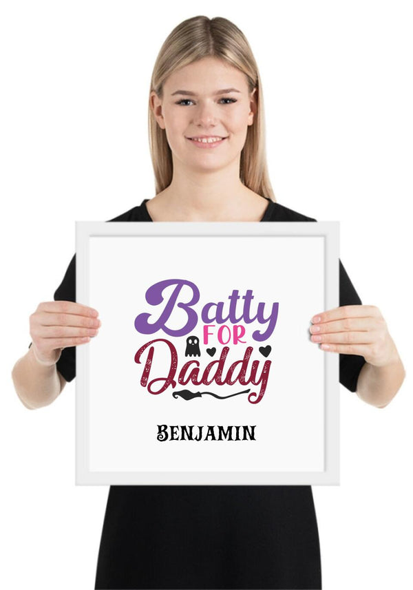 Personalized Halloween Batty for Daddy Poster