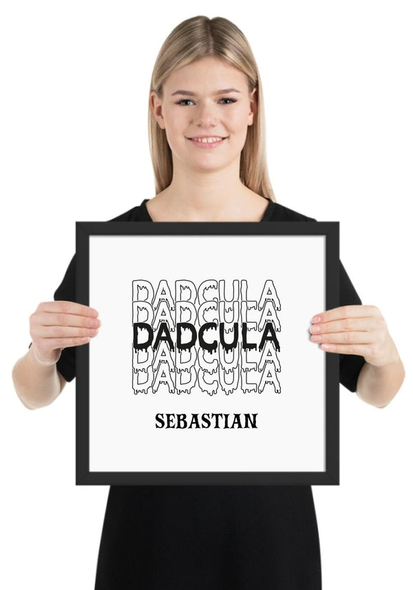 Personalized Halloween Dadcula Poster for Dad