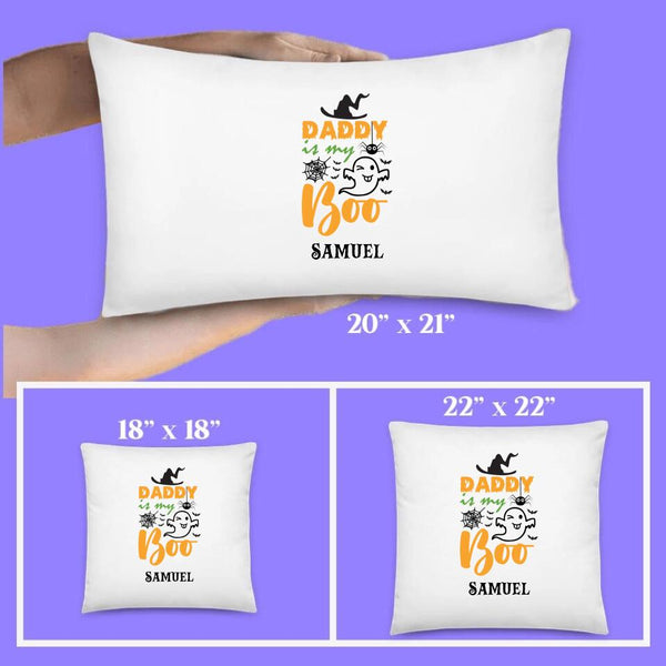 Personalized Halloween Daddy Boo for Dad Throw Pillow