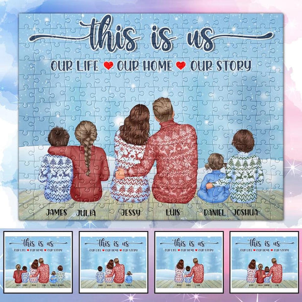 Personalized Winter Family (This Is Us) Jigsaw Puzzle