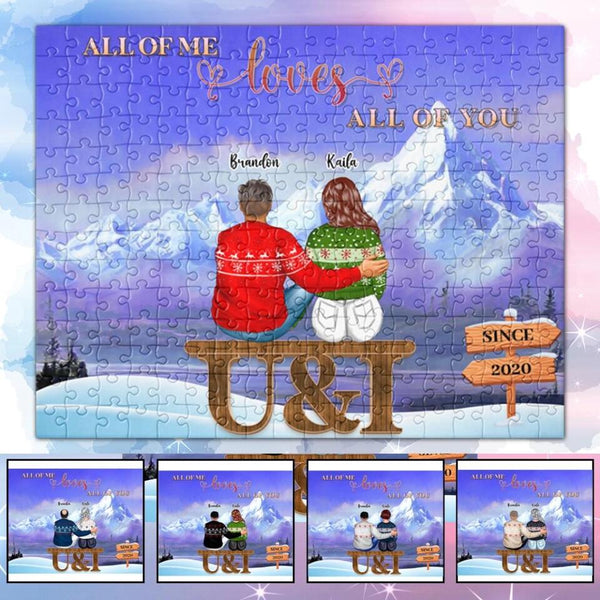 Personalized Winter Couple Jigsaw Puzzle