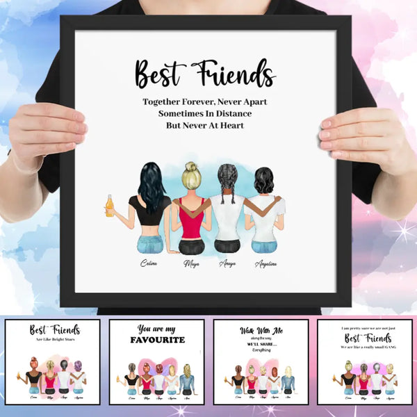 Personalized Female Best Friends Poster
