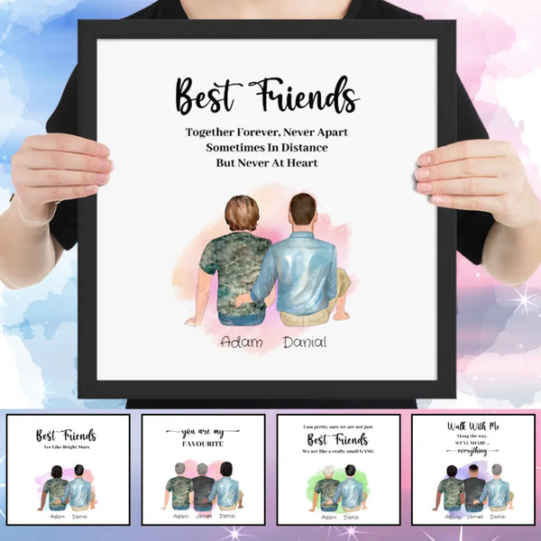 Personalized Male Best Friends Poster
