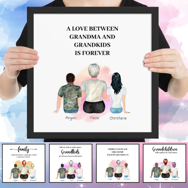 Personalized Grandma with kids Poster