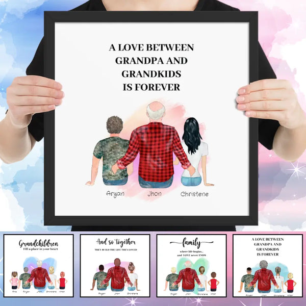 Personalized Grandpa with Kids Poster