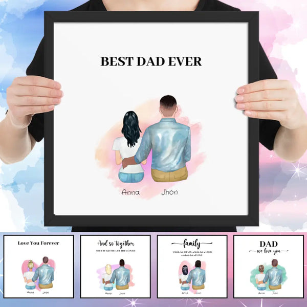 Personalized Dad & Daughter Poster