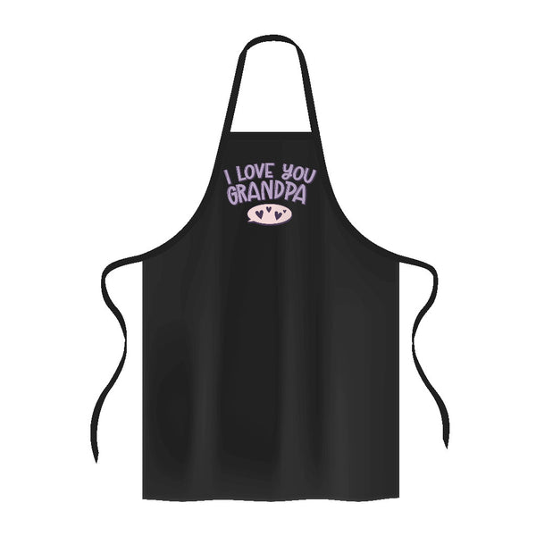 I Love You Grandpa Apron - Cute Cooking Apron - Print Apron for Men for Women