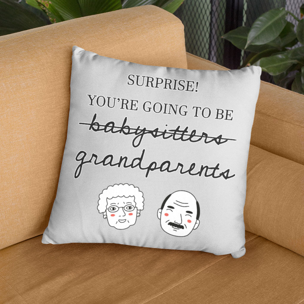You're Going to Be Grandparents Square Pillow Cases - Print Pillow Covers - Word Art Pillowcases