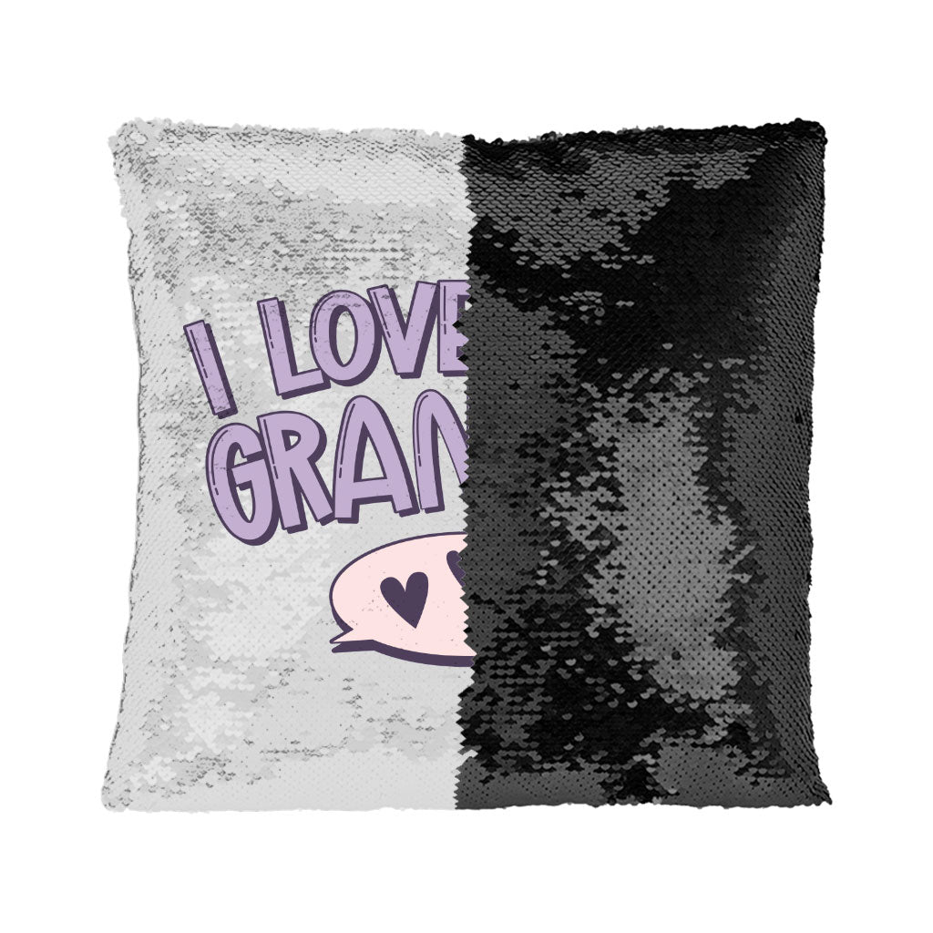 I Love You Grandpa Sequin Pillow Case - Cute Pillow Case - Print Pillowcase