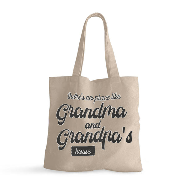 No Place Like Grandparent's Home Small Tote Bag - Art Shopping Bag - Phrase Tote Bag