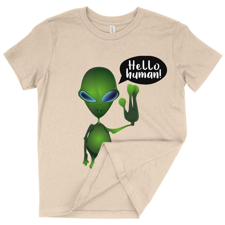 Kids' Hello Human T-Shirt - Alien T-Shirt