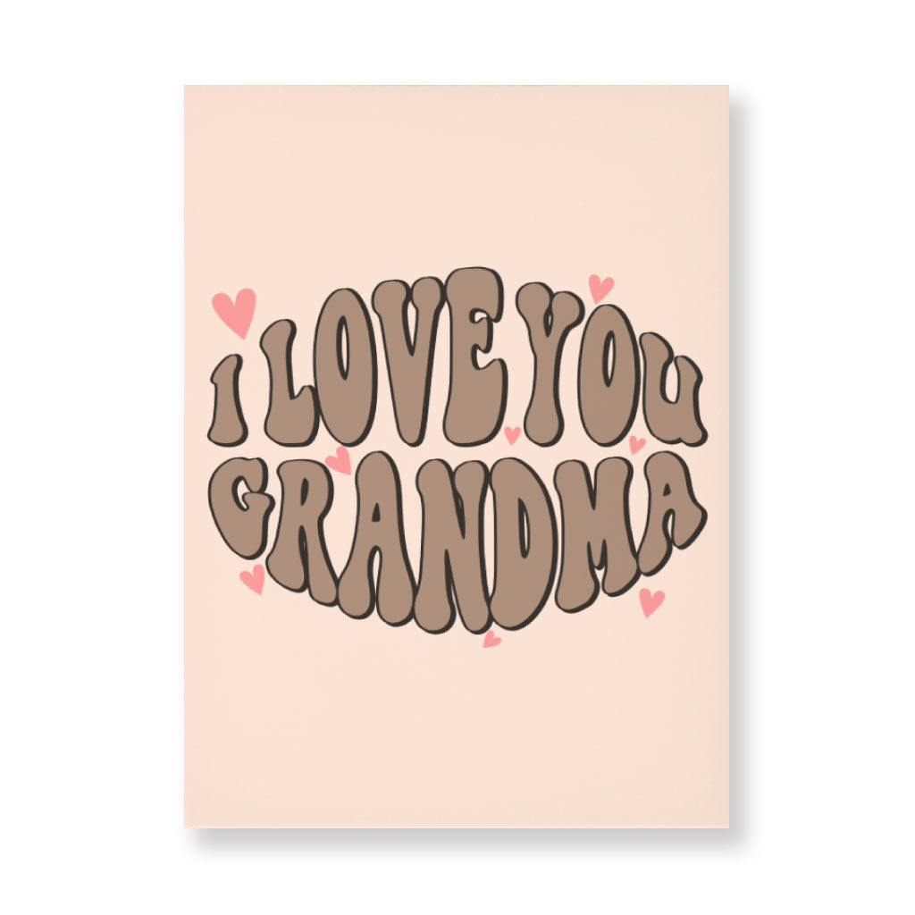 I Love You Grandma Wall Picture - Unique Stretched Canvas - Graphic Wall Art