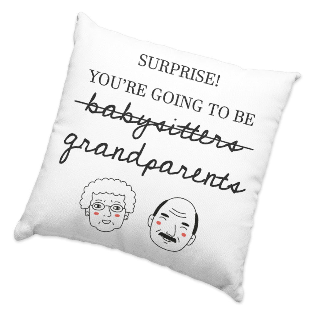 You're Going to Be Grandparents Square Pillow Cases - Print Pillow Covers - Word Art Pillowcases