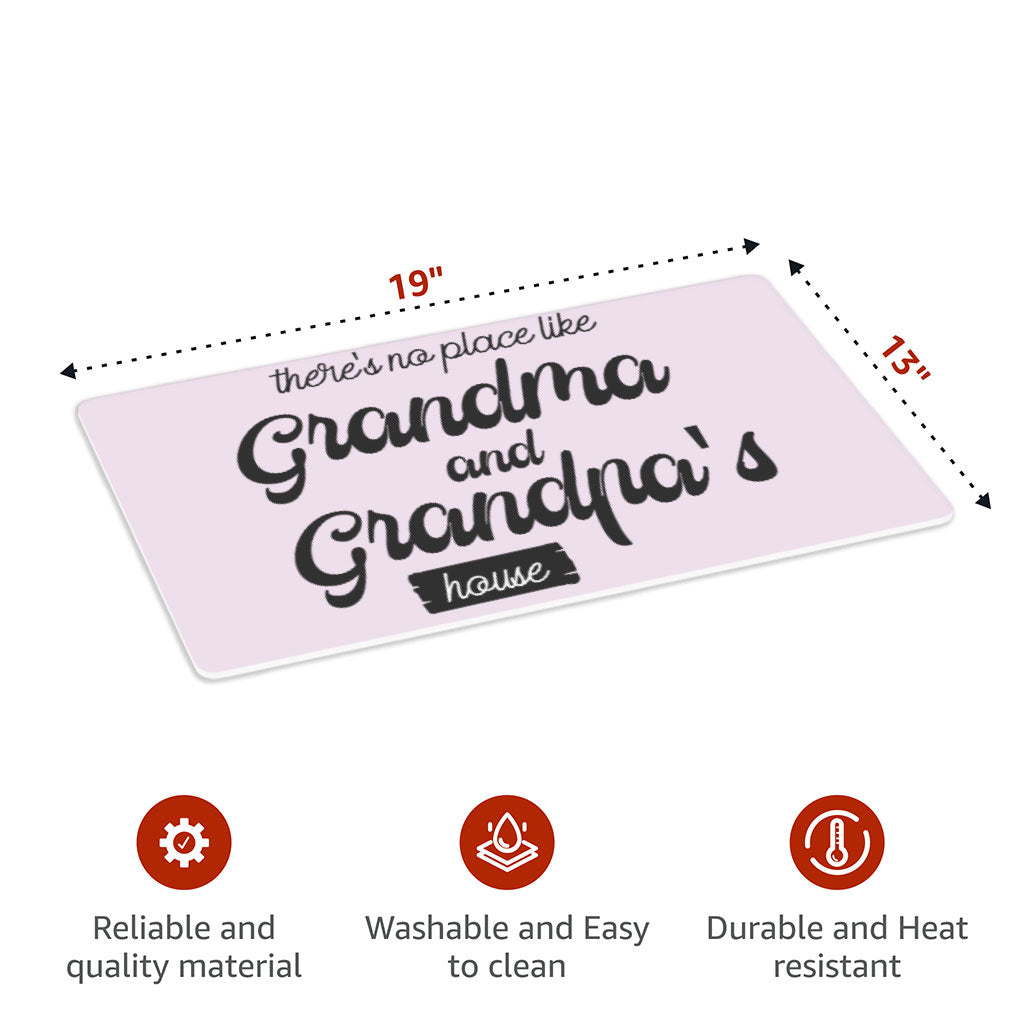 No Place Like Grandparent's Home Placemats 2 PCS - Art Placemats for Kitchen Table - Phrase Table Mats
