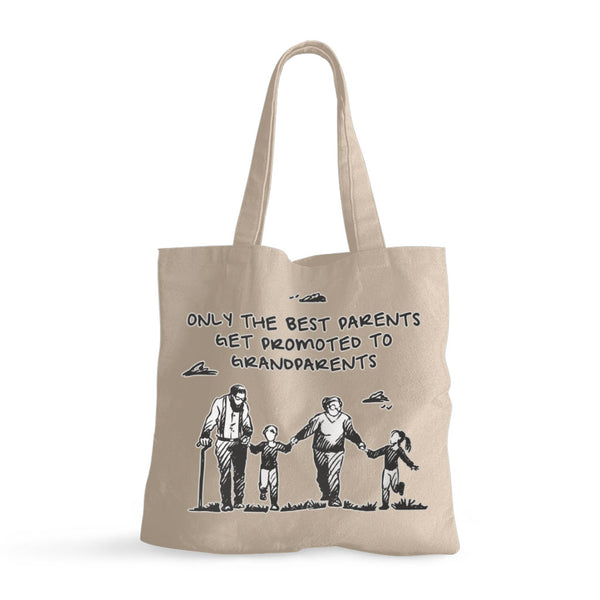 Get Promoted to Grandparents Small Tote Bag - Illustration Shopping Bag - Art Tote Bag