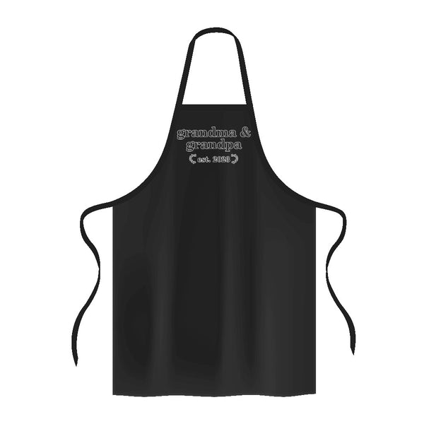 Grandma and Grandpa Apron - Word Art Cooking Apron - Unique Apron for Men for Women