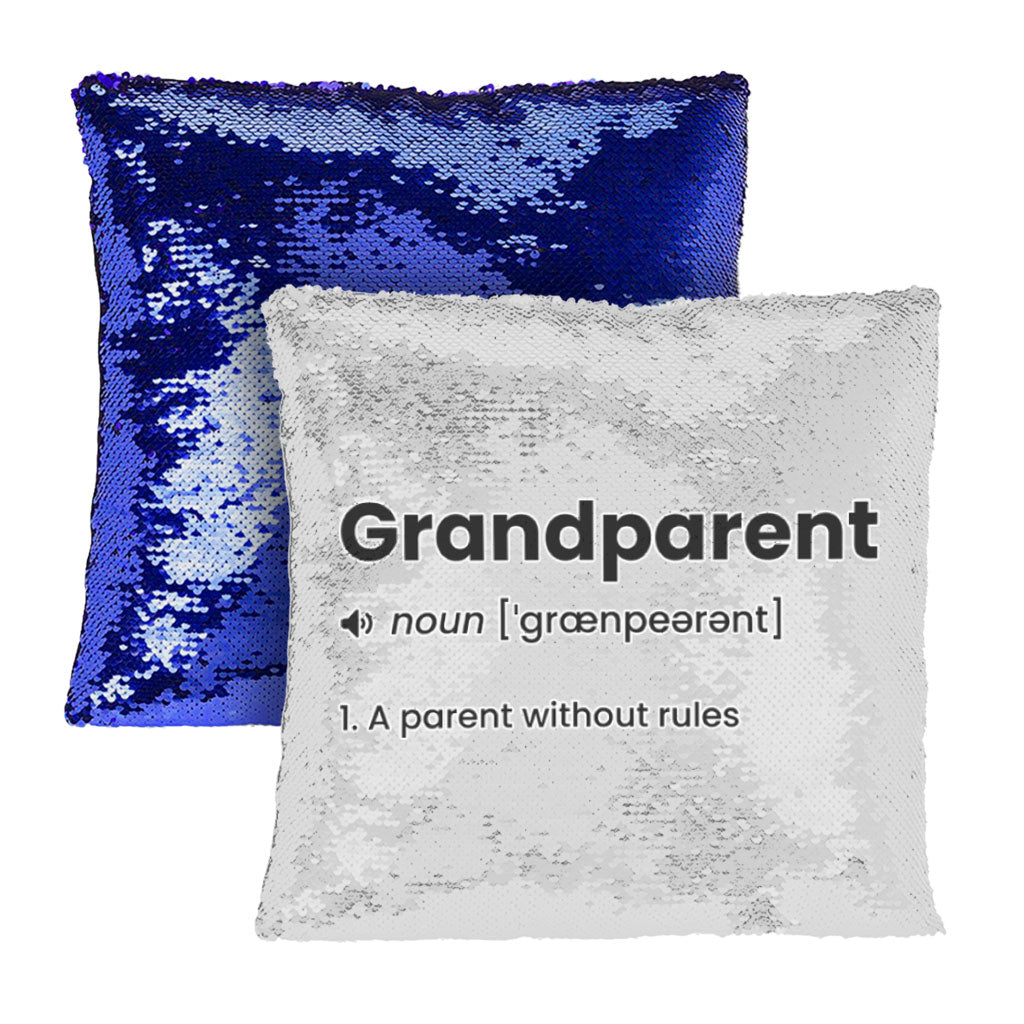 Grandparent Definition Sequin Pillow Case - Minimalist Pillow Case - Word Print Pillowcase