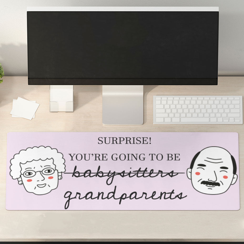 You're Going to Be Grandparents Desk Mat - Print Desk Pad - Word Art Laptop Desk Mat