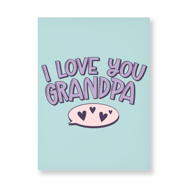 I Love You Grandpa Wall Picture - Cute Stretched Canvas - Print Wall Art